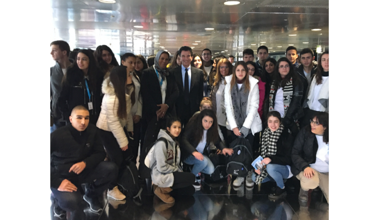 Visite à l'IMA d'un groupe de jeunes Israéliens et Palestiniens 23 février 2017