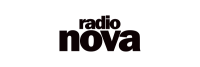 Logo Radio nova avec blanc tournant