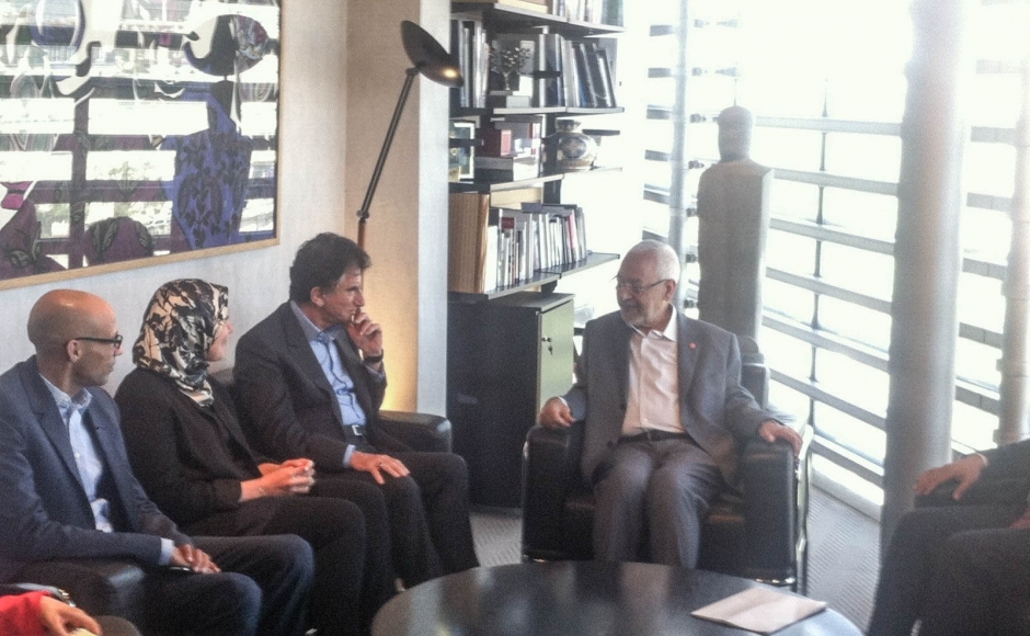 Visite de Rached Ghannouchi à l'Institut du monde arabe, Paris