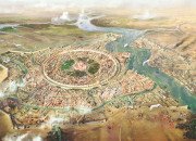 Vue aérienne de Bagdad dans le jeu Assassin's Creed Mirage