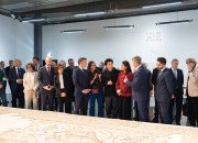 Emmanuel Macron, président de la République française, visite l'exposition Trésors sauvés de Gaza