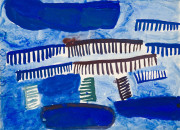 Exposition "Tenter l'art pour soigner" : DOLACH S. Sans titre, 28 mars 1968, gouache sur papier