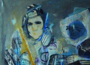 M’hamed Issiakhem (Algérie, 1928-1985), La mère, vers 1965